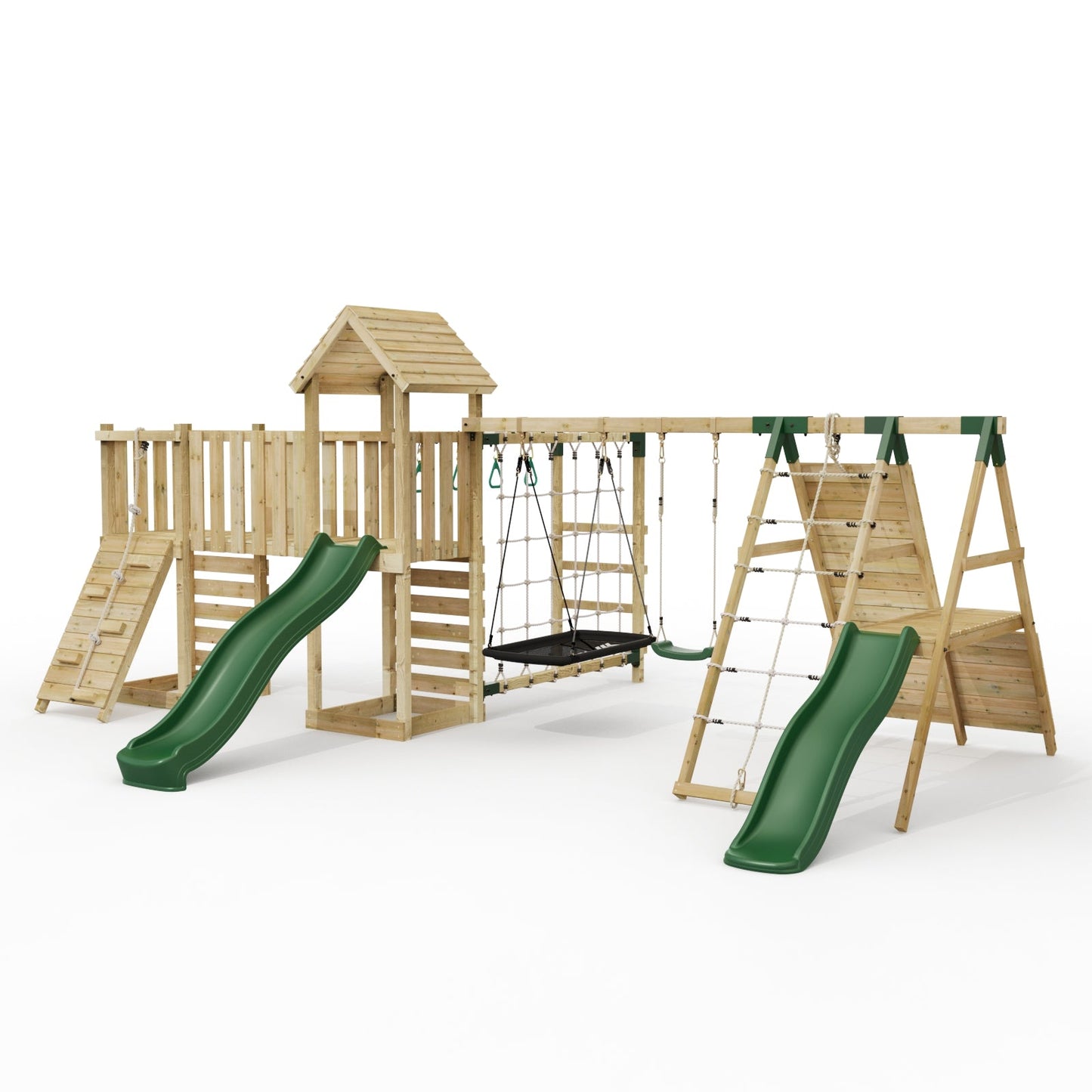 ClassicPlay Double Tower Climbing Frame with Double Swing - Ben Nevis