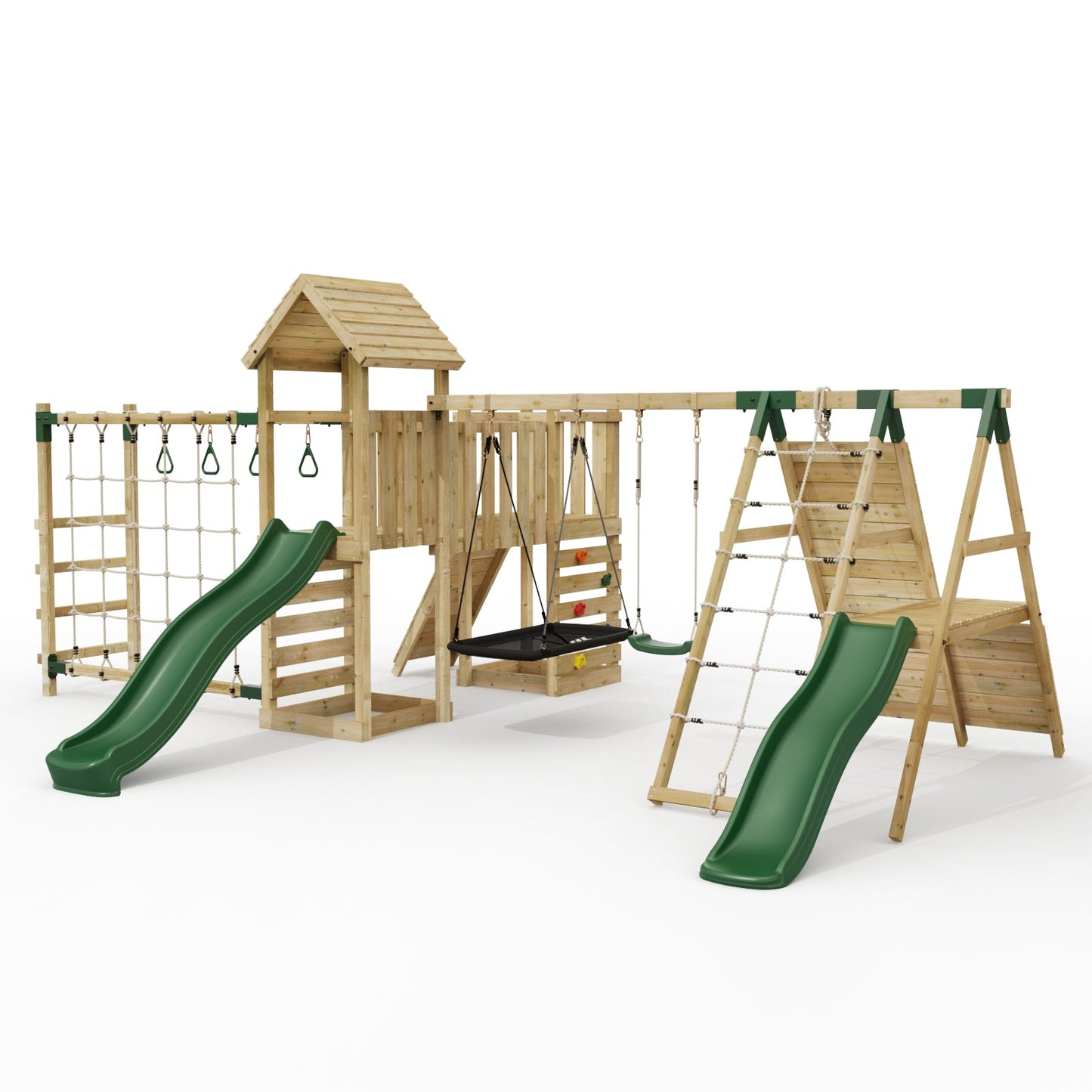 ClassicPlay Double Tower Climbing Frame with Double Swing - Ben Nevis