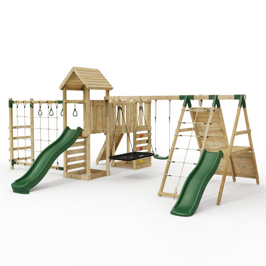 ClassicPlay Double Tower Climbing Frame with Double Swing - Ben Nevis
