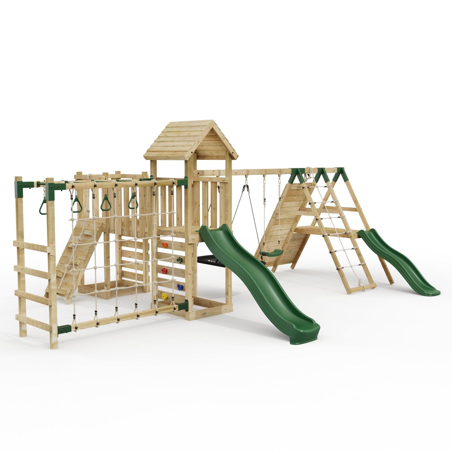 ClassicPlay Double Tower Climbing Frame with Double Swing - Ben Nevis