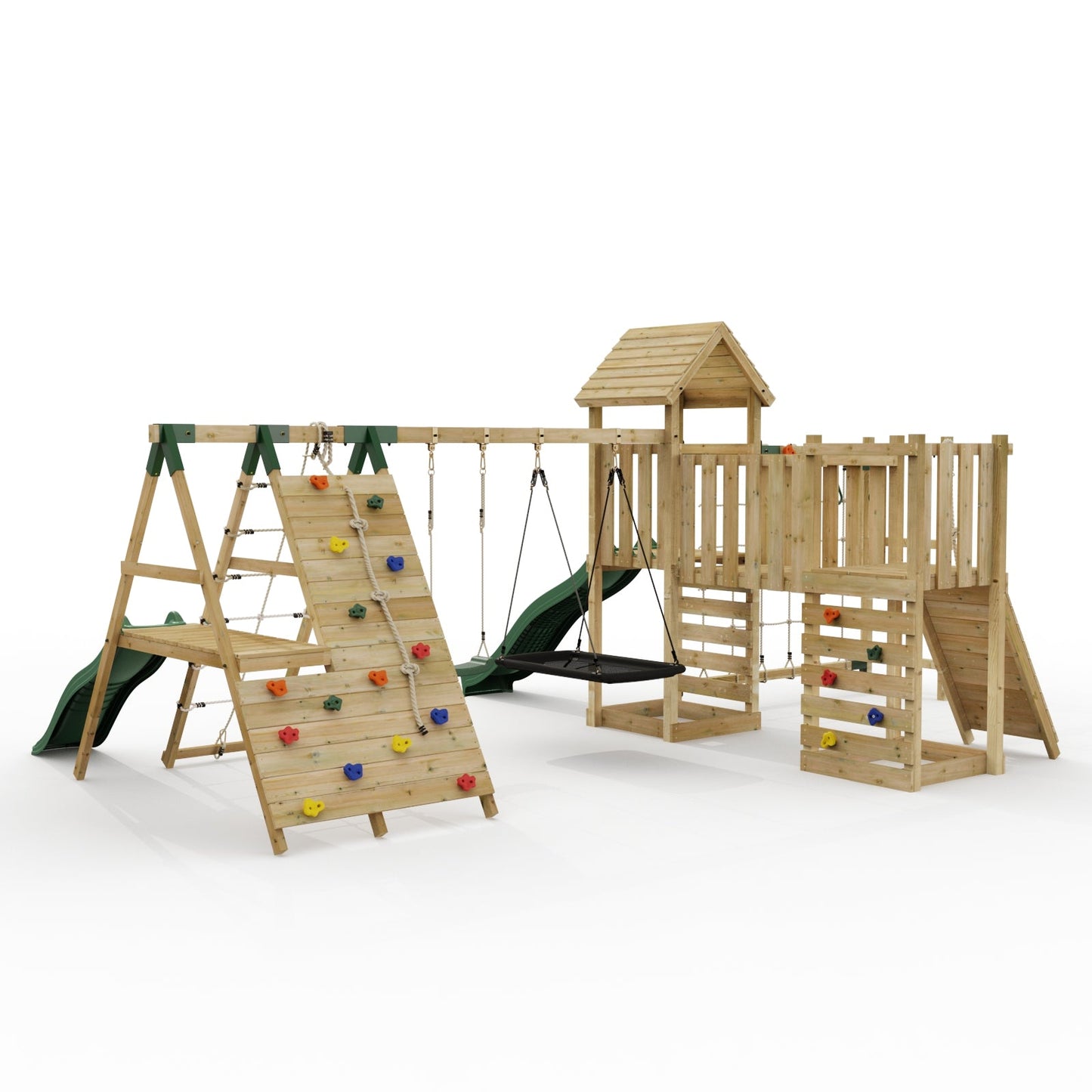 ClassicPlay Double Tower Climbing Frame with Double Swing - Ben Nevis
