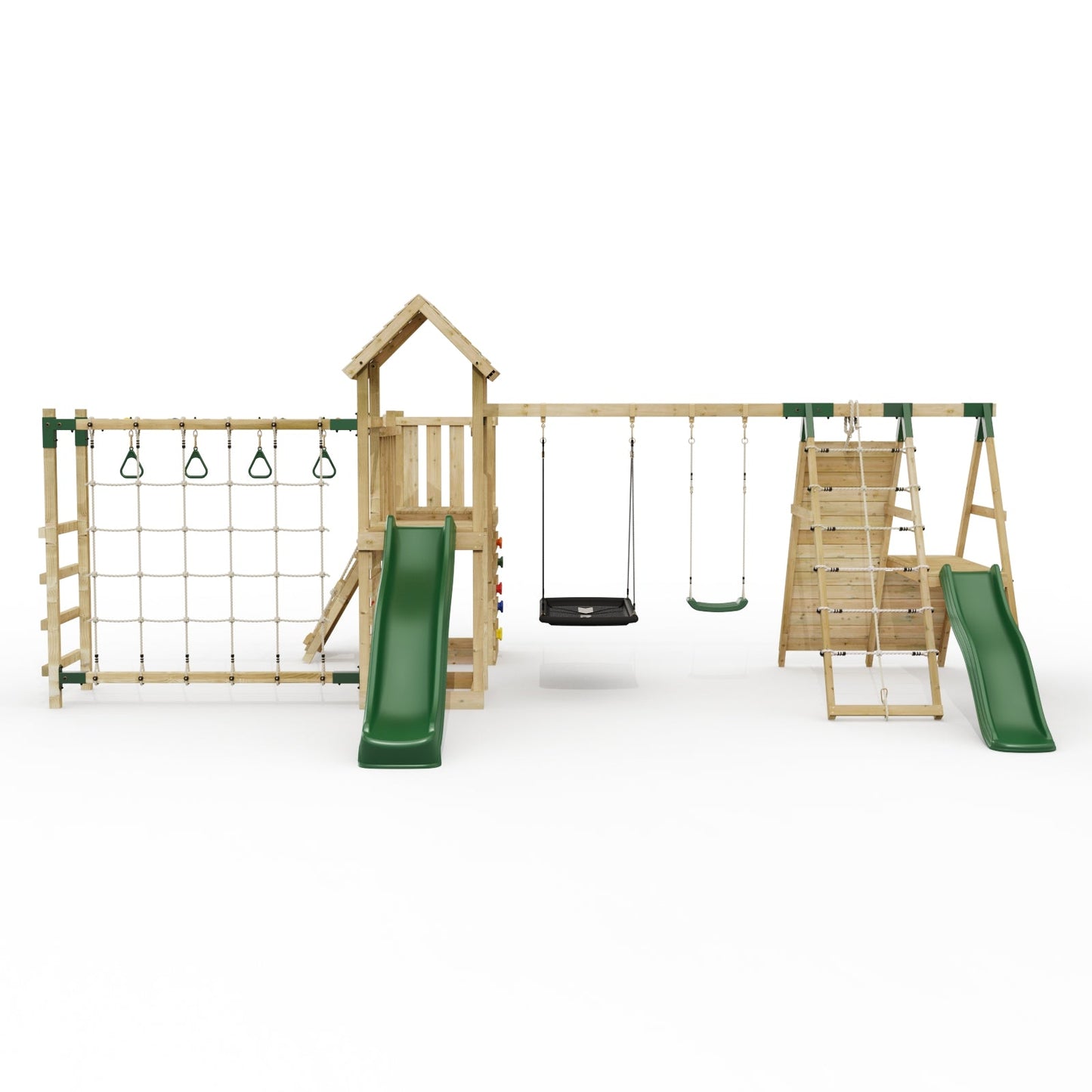 ClassicPlay Double Tower Climbing Frame with Double Swing - Ben Nevis