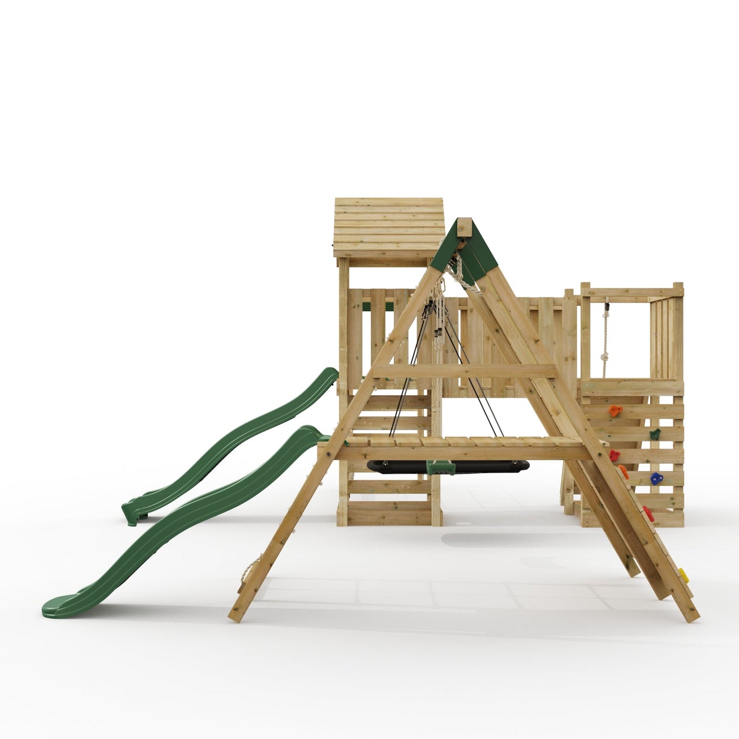 ClassicPlay Double Tower Climbing Frame with Double Swing - Ben Nevis