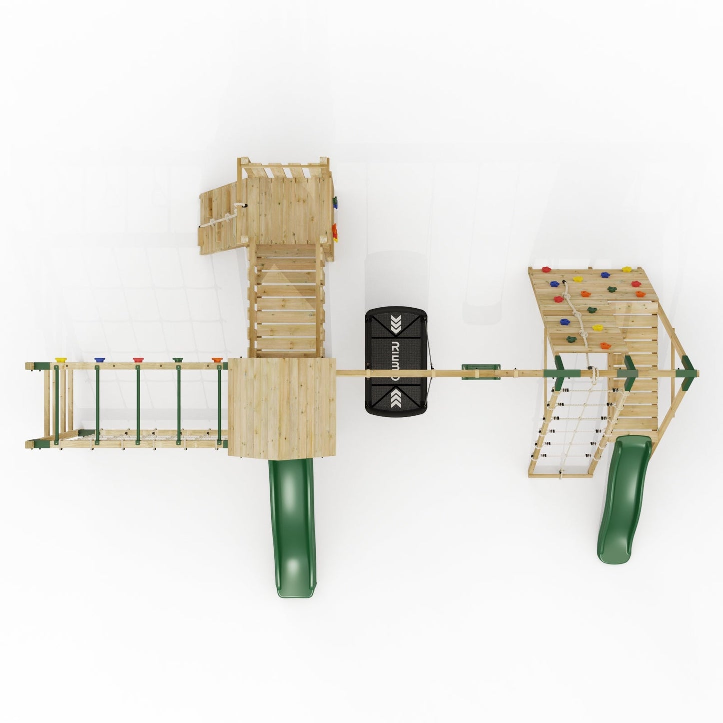 ClassicPlay Double Tower Climbing Frame with Double Swing - Ben Nevis