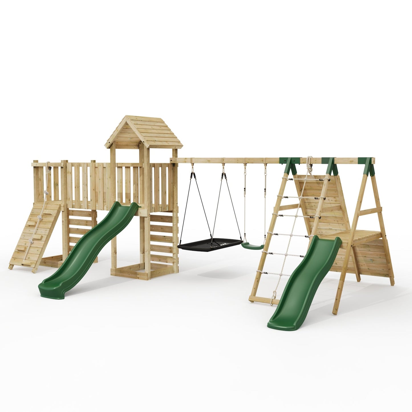 ClassicPlay Double Tower Climbing Frame with Double Swing - San Luis