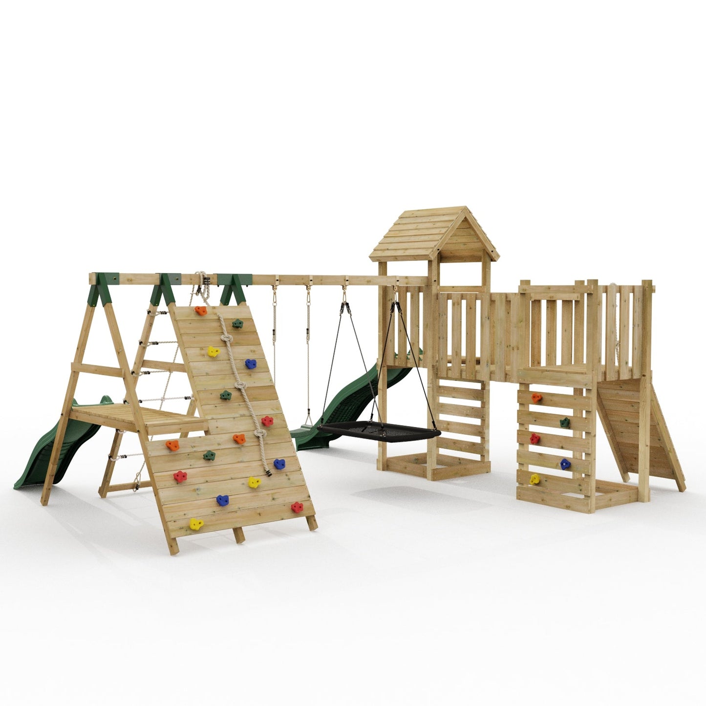 ClassicPlay Double Tower Climbing Frame with Double Swing - San Luis