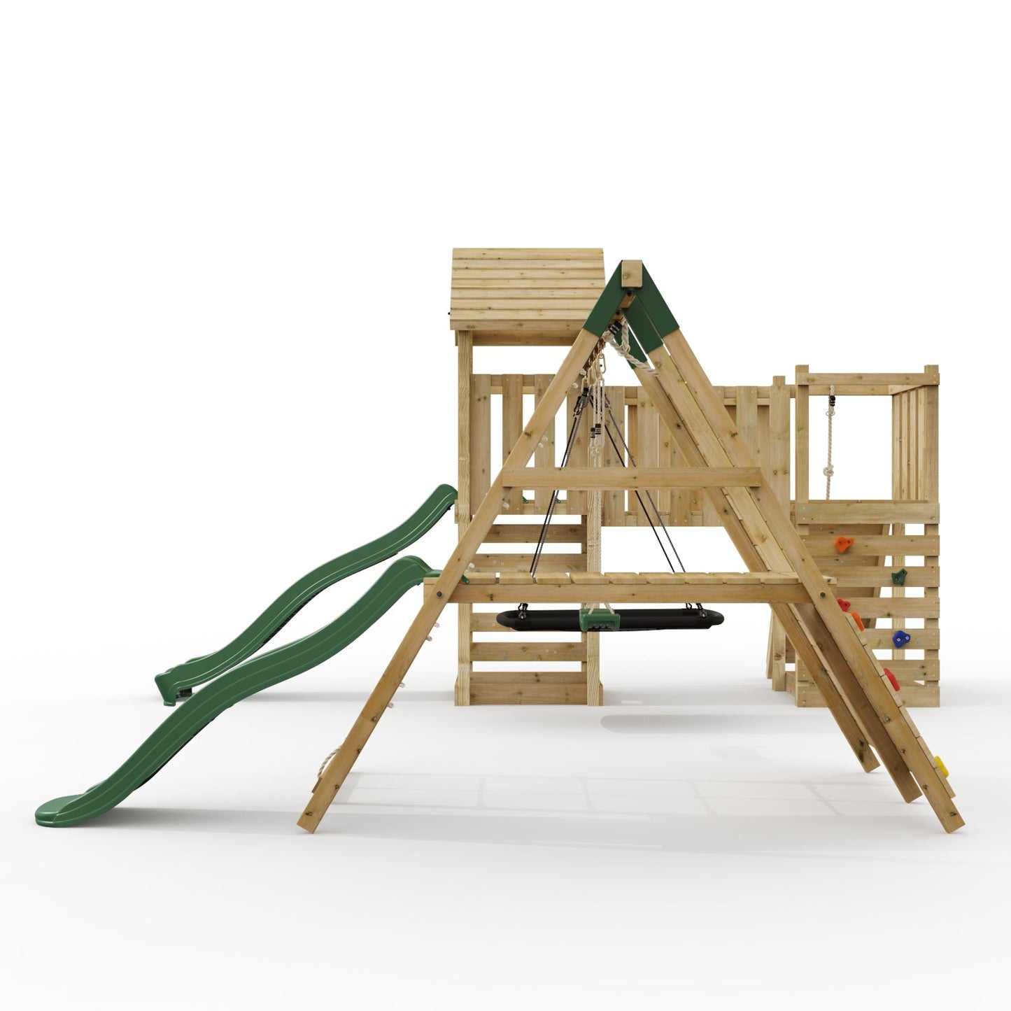 ClassicPlay Double Tower Climbing Frame with Double Swing - San Luis