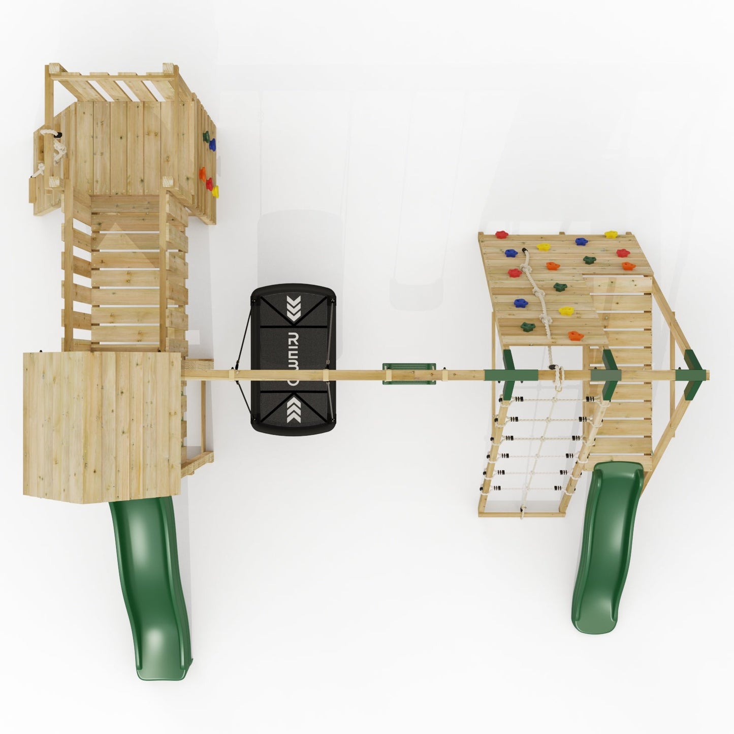 ClassicPlay Double Tower Climbing Frame with Double Swing - San Luis