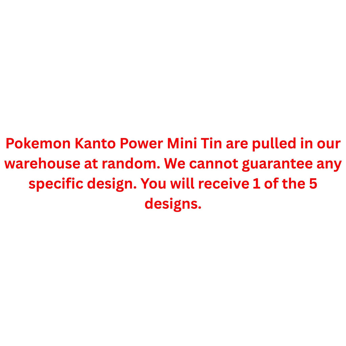 Pokemon Kanto Power Mini Tin