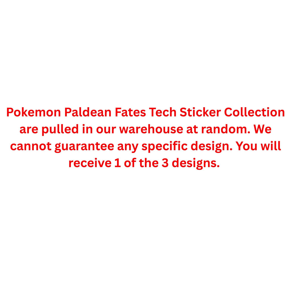 Pokemon Scarlet & Violet Paldean Fates Tech Sticker Collection