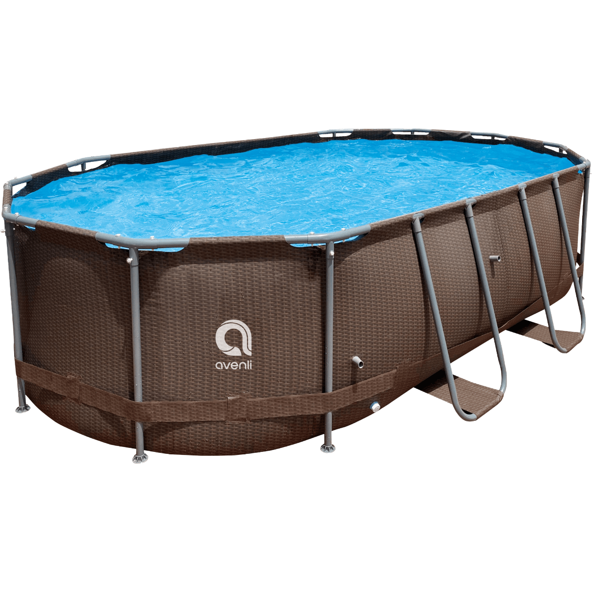 Avenli 14ft x 9ft x 39.5in Oval Steel Frame Above Ground Pool