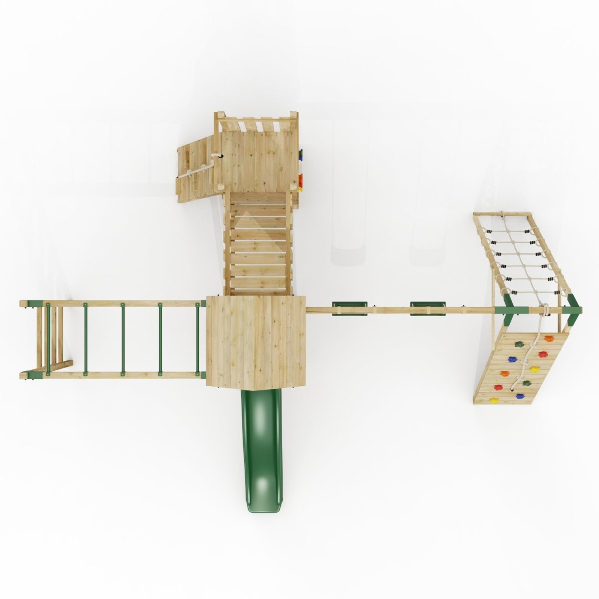 ClassicPlay Double Tower Climbing Frame with Double Swing - Dolomite