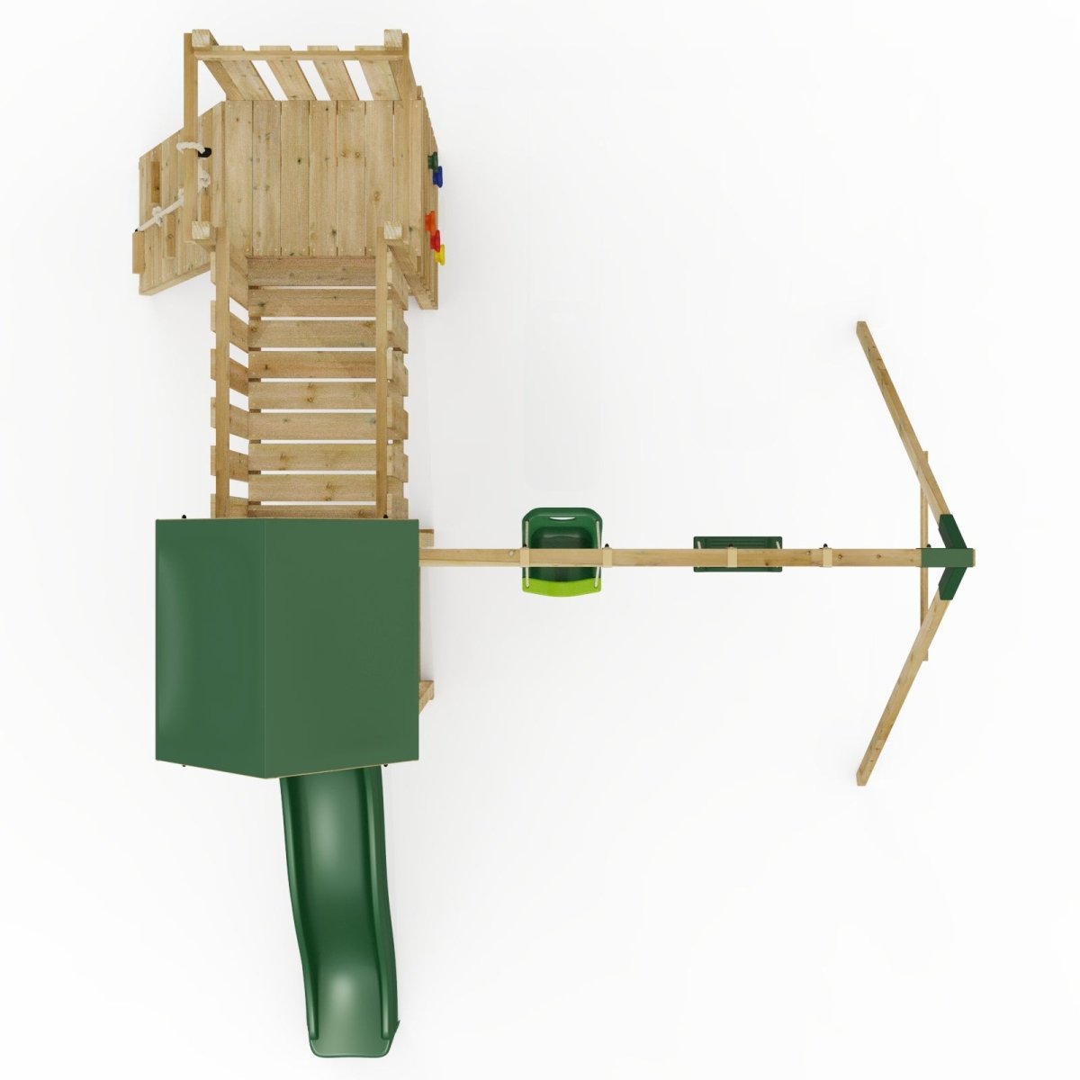 ClassicPlay Double Tower Climbing Frame with Double Swing - Rainier