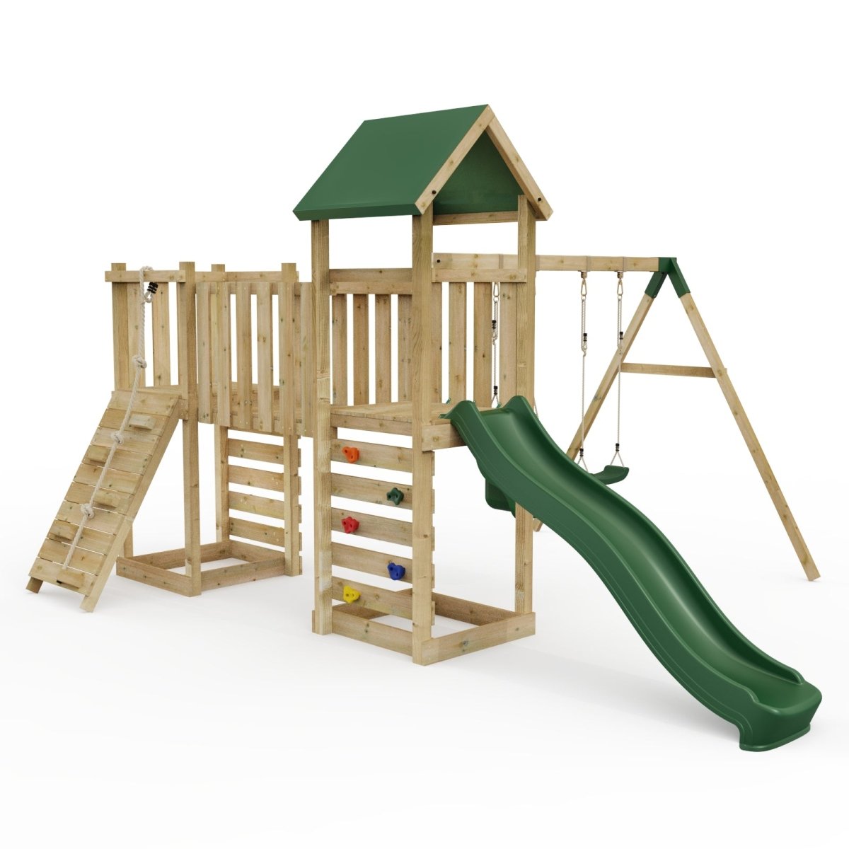 ClassicPlay Double Tower Climbing Frame with Double Swing - Rainier