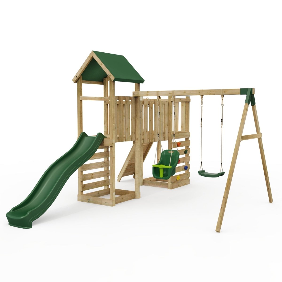 ClassicPlay Double Tower Climbing Frame with Double Swing - Rainier