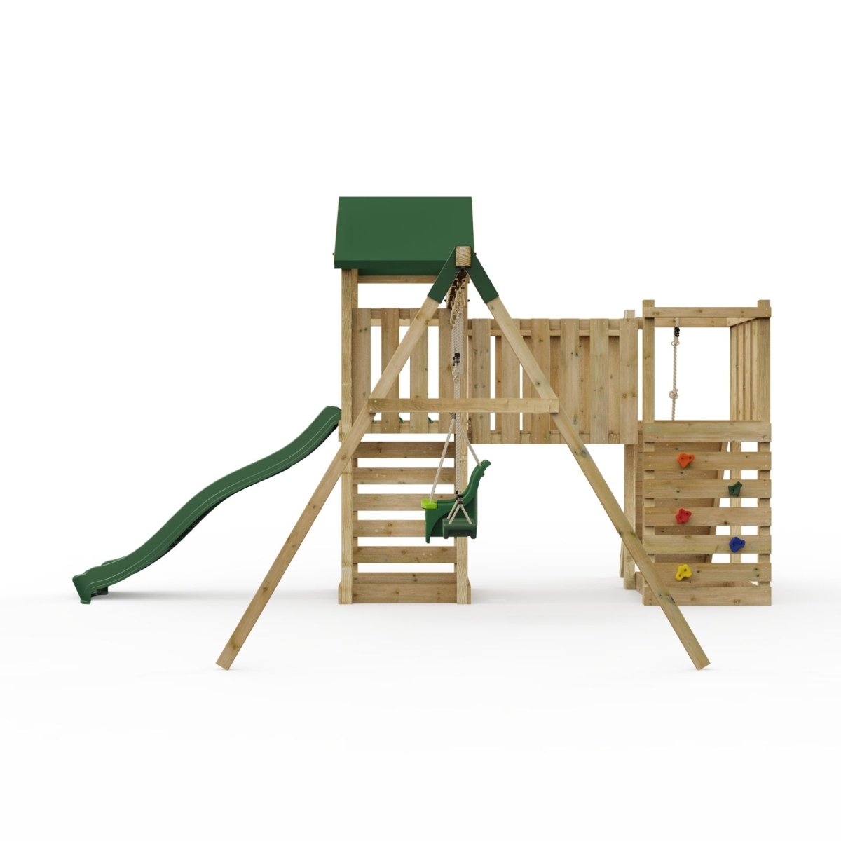 ClassicPlay Double Tower Climbing Frame with Double Swing - Rainier
