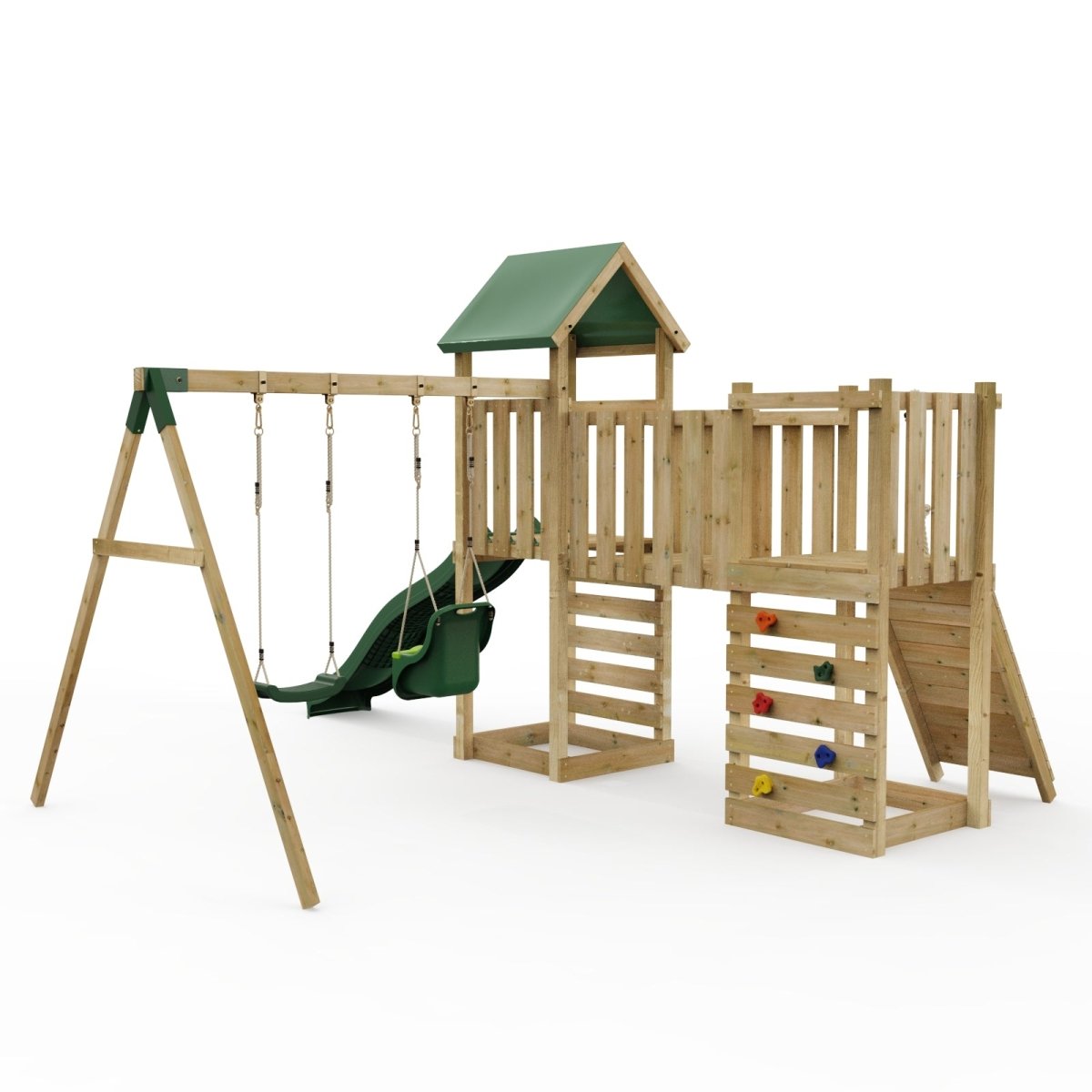 ClassicPlay Double Tower Climbing Frame with Double Swing - Rainier