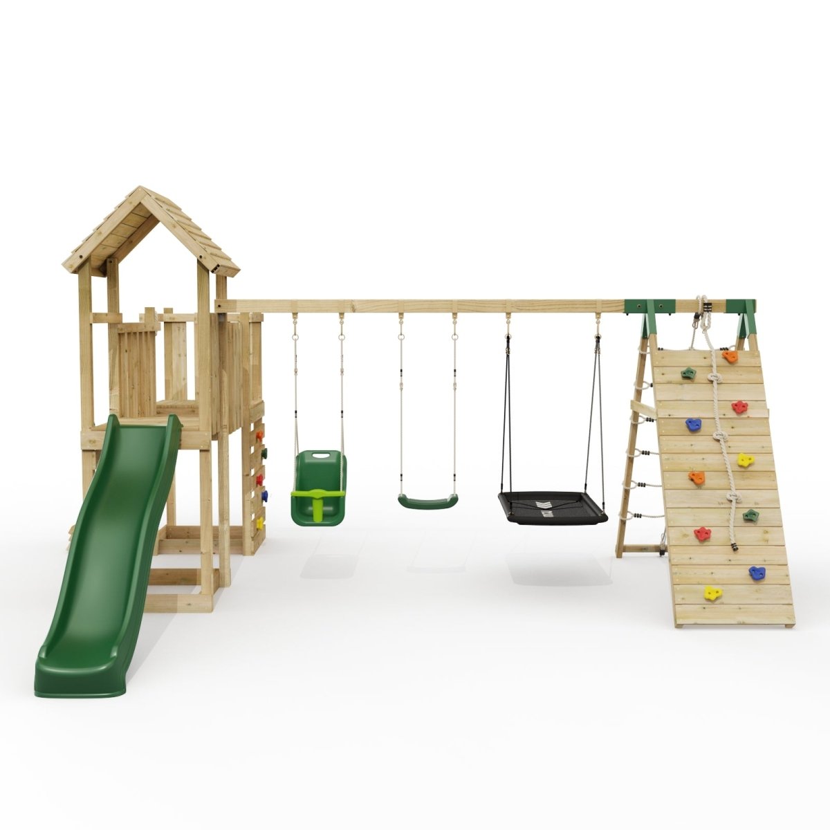 ClassicPlay Double Tower Climbing Frame with Triple Swing - Sanford