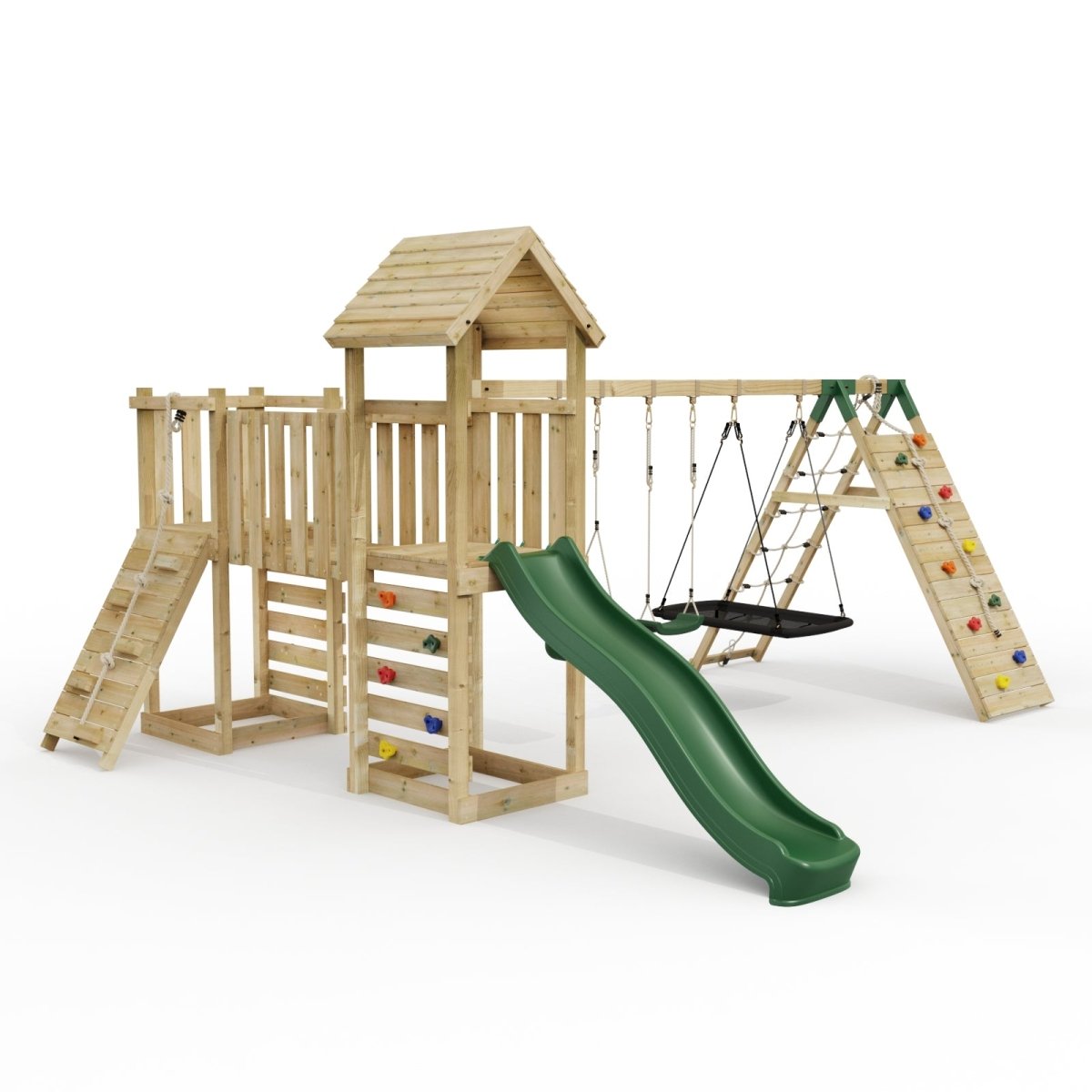ClassicPlay Double Tower Climbing Frame with Triple Swing - Sanford