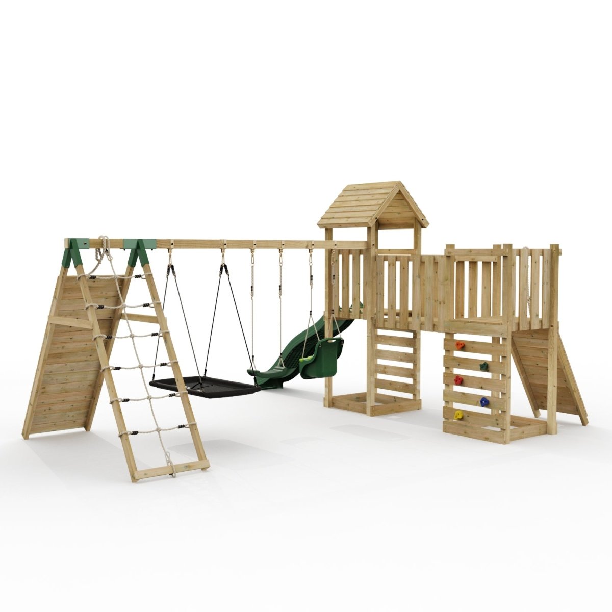 ClassicPlay Double Tower Climbing Frame with Triple Swing - Sanford