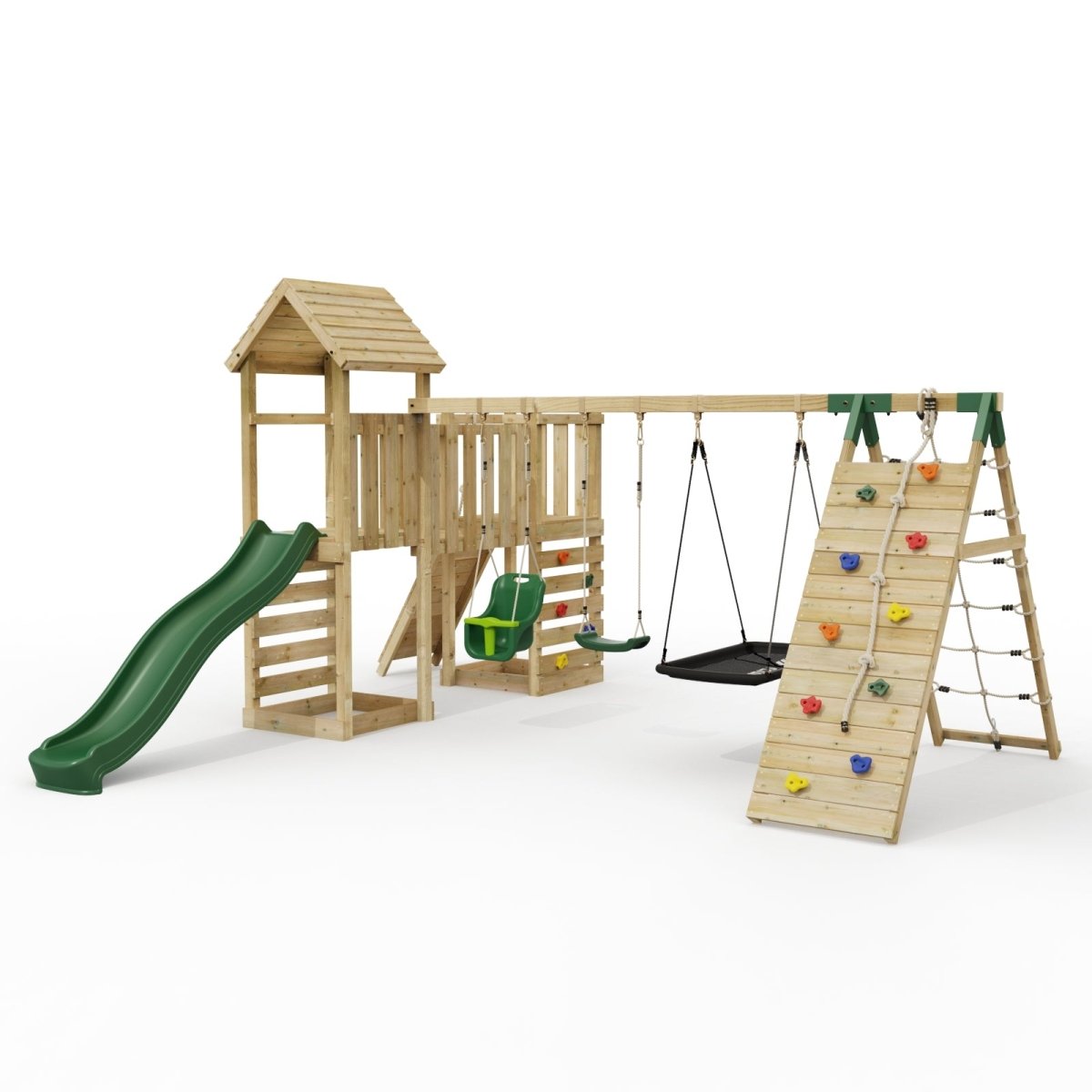 ClassicPlay Double Tower Climbing Frame with Triple Swing - Sanford