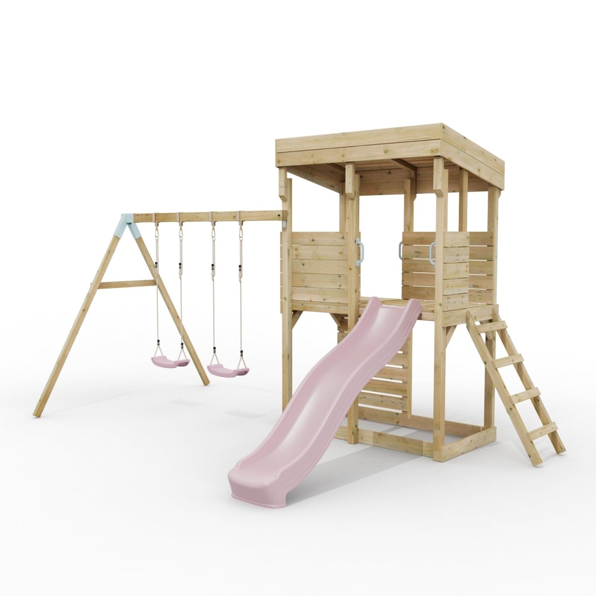 ClassicPlay Outpost XL Lookout Tower with 1.2m Deck, Double Swing and Slide