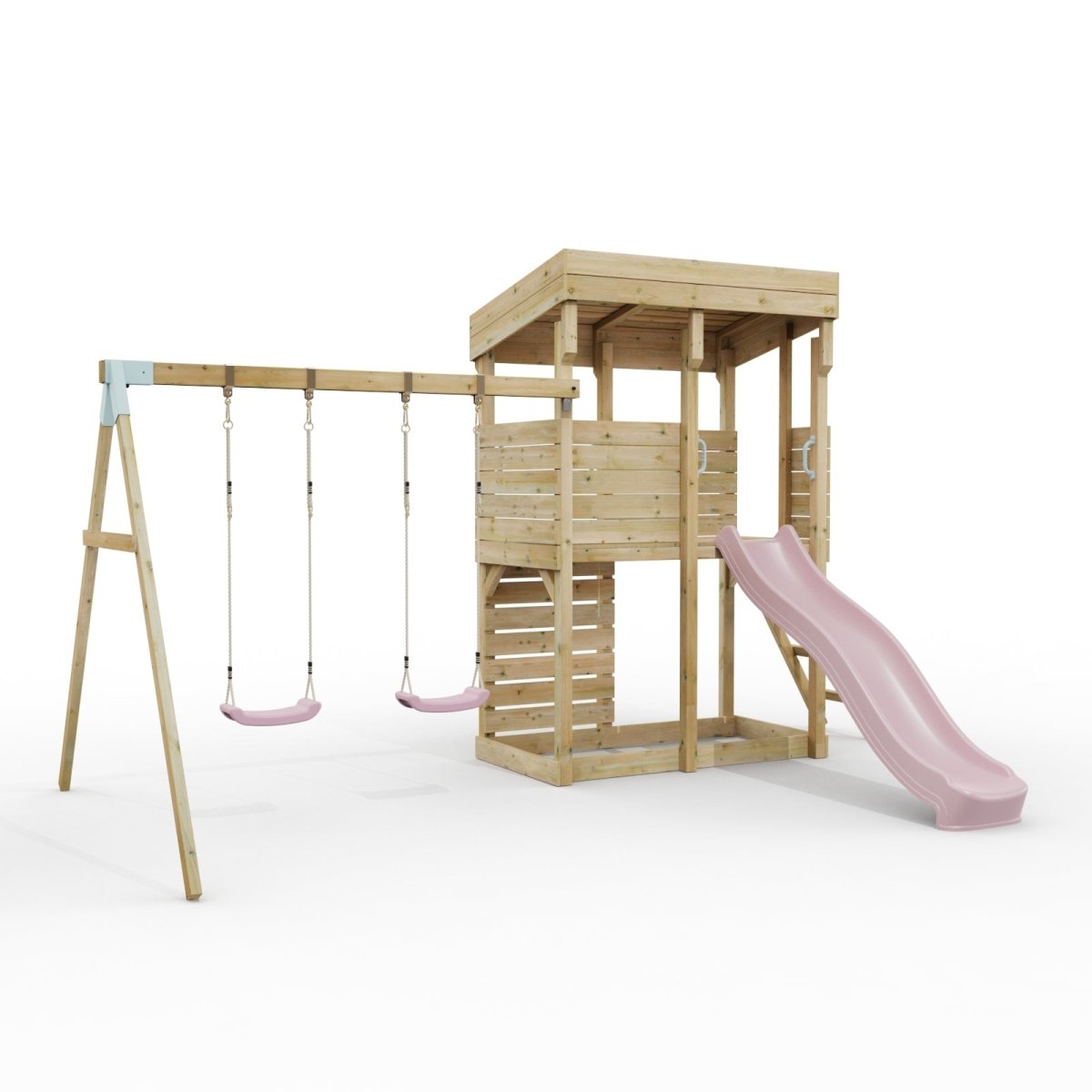 ClassicPlay Outpost XL Lookout Tower with 1.2m Deck, Double Swing and Slide
