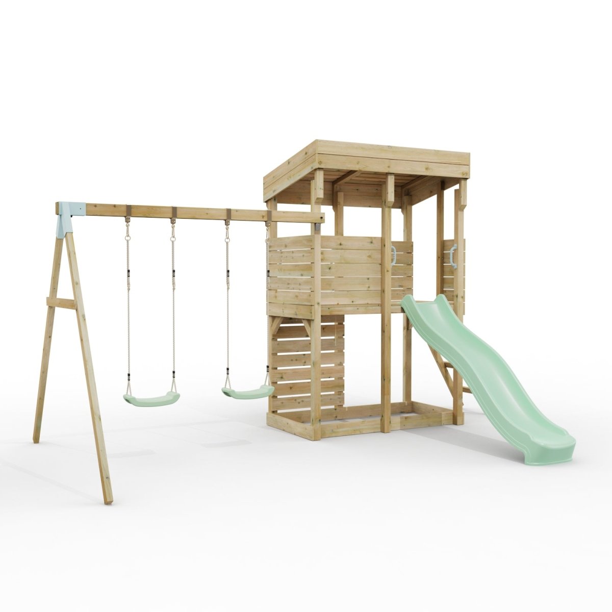 ClassicPlay Outpost XL Lookout Tower with 1.2m Deck, Double Swing and Slide