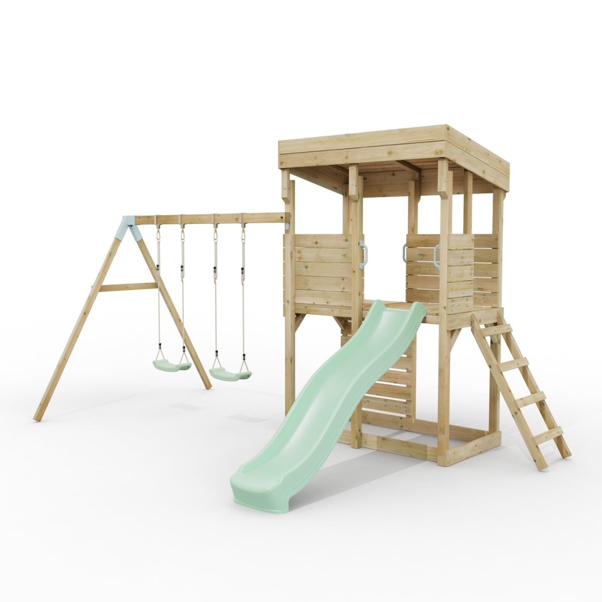 ClassicPlay Outpost XL Lookout Tower with 1.2m Deck, Double Swing and Slide