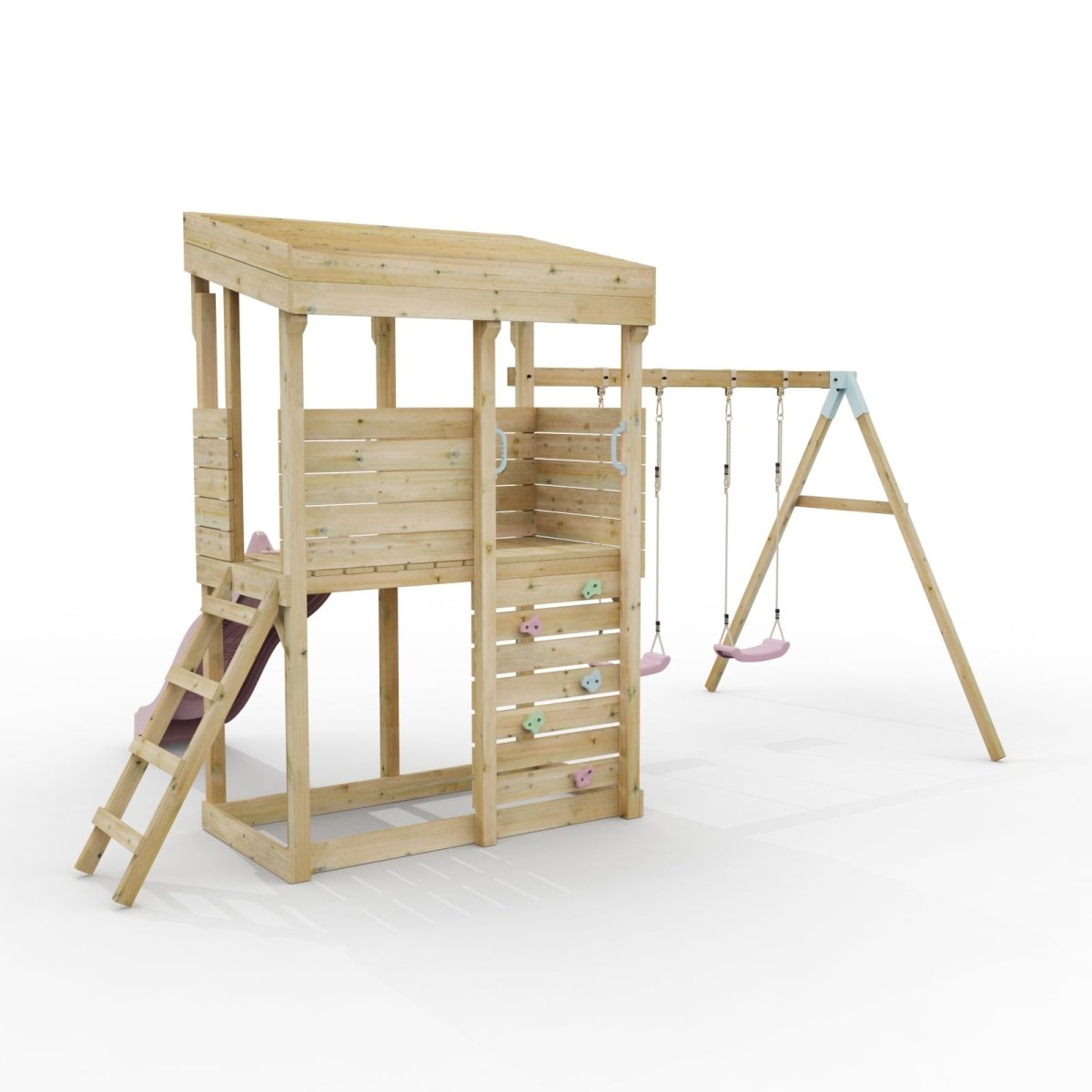ClassicPlay Outpost XL Lookout Tower with 1.2m Deck, Double Swing and Slide