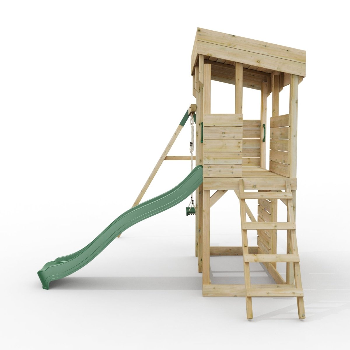 ClassicPlay Outpost XL Lookout Tower with 1.2m Deck, Single Swing and Slide