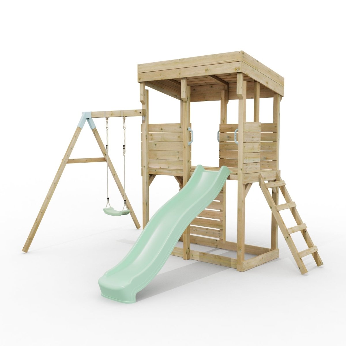 ClassicPlay Outpost XL Lookout Tower with 1.2m Deck, Single Swing and Slide