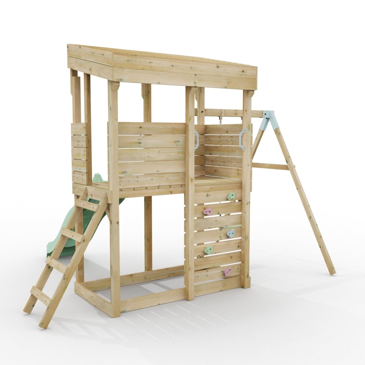 ClassicPlay Outpost XL Lookout Tower with 1.2m Deck, Single Swing and Slide