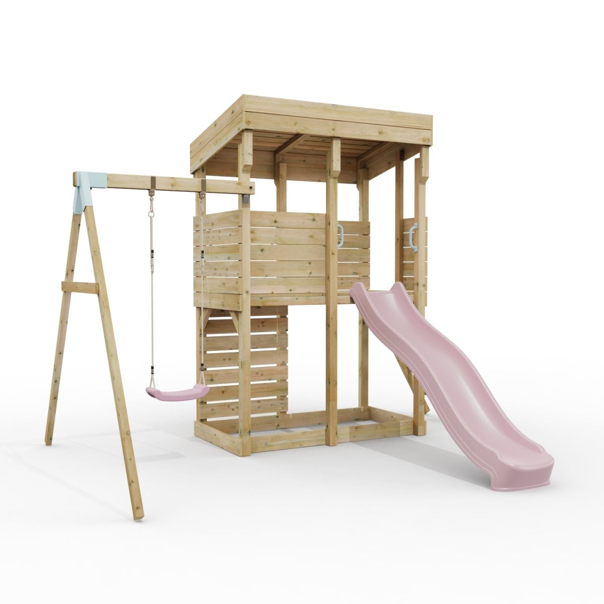 ClassicPlay Outpost XL Lookout Tower with 1.2m Deck, Single Swing and Slide