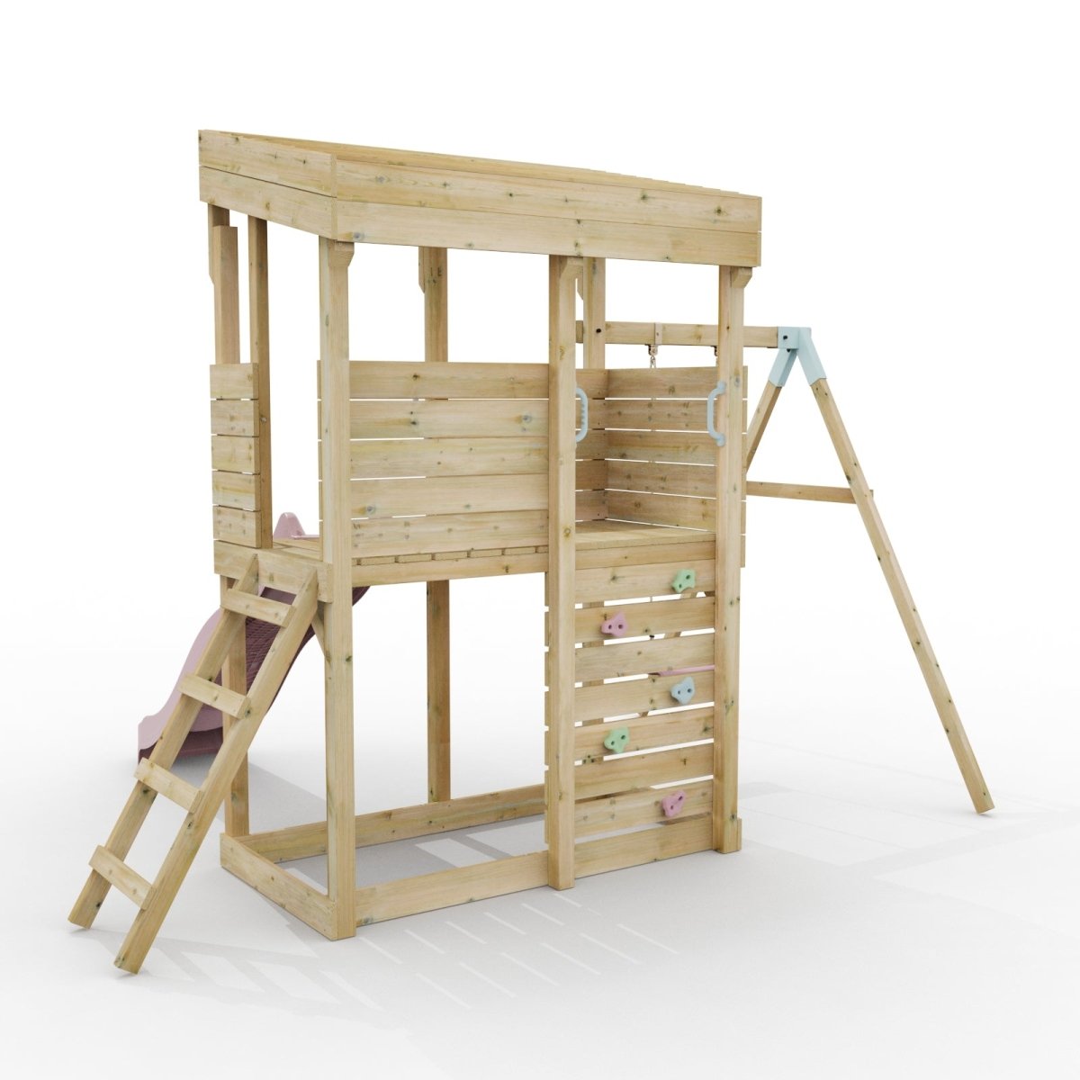 ClassicPlay Outpost XL Lookout Tower with 1.2m Deck, Single Swing and Slide