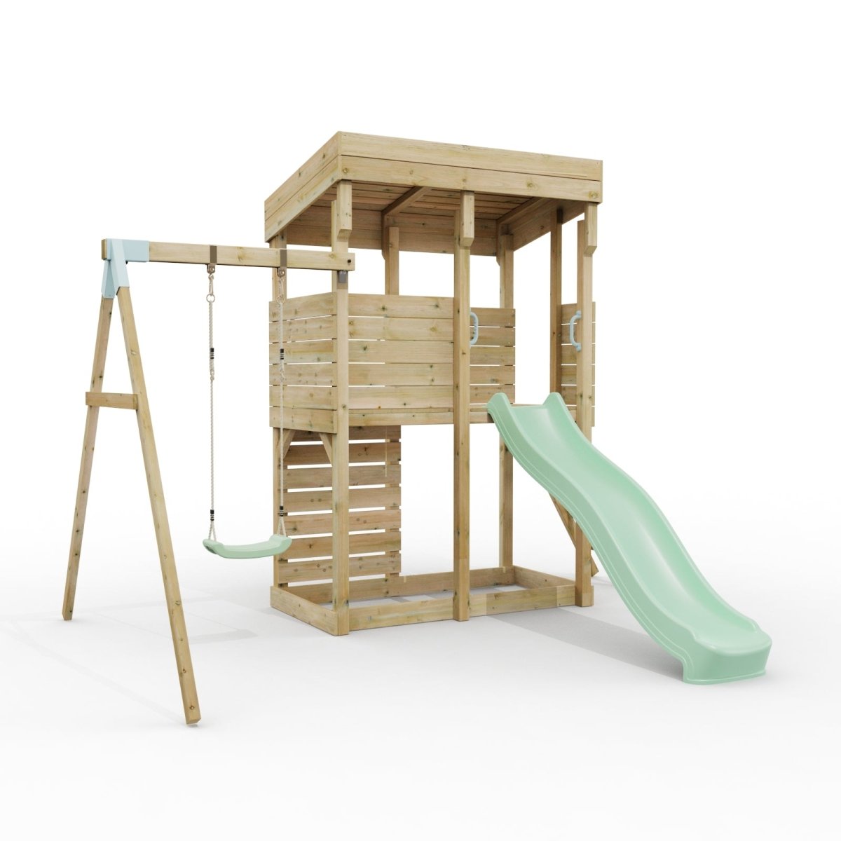 ClassicPlay Outpost XL Lookout Tower with 1.2m Deck, Single Swing and Slide