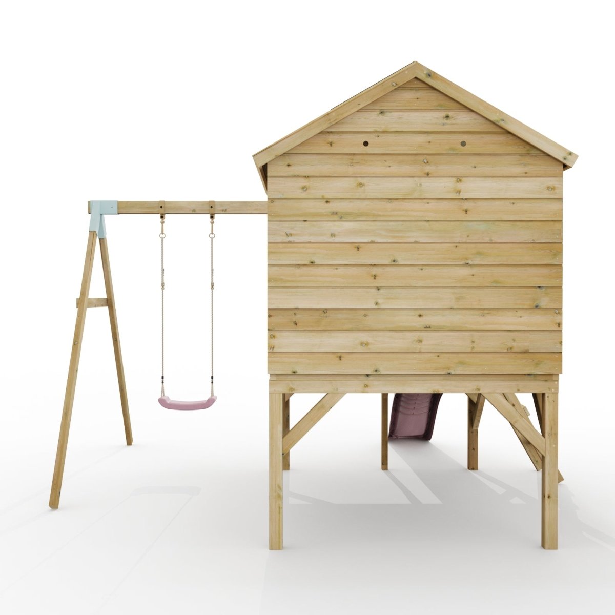 ClassicPlay Premium 5ft Playhouse on Deck with Single Swing and Slide