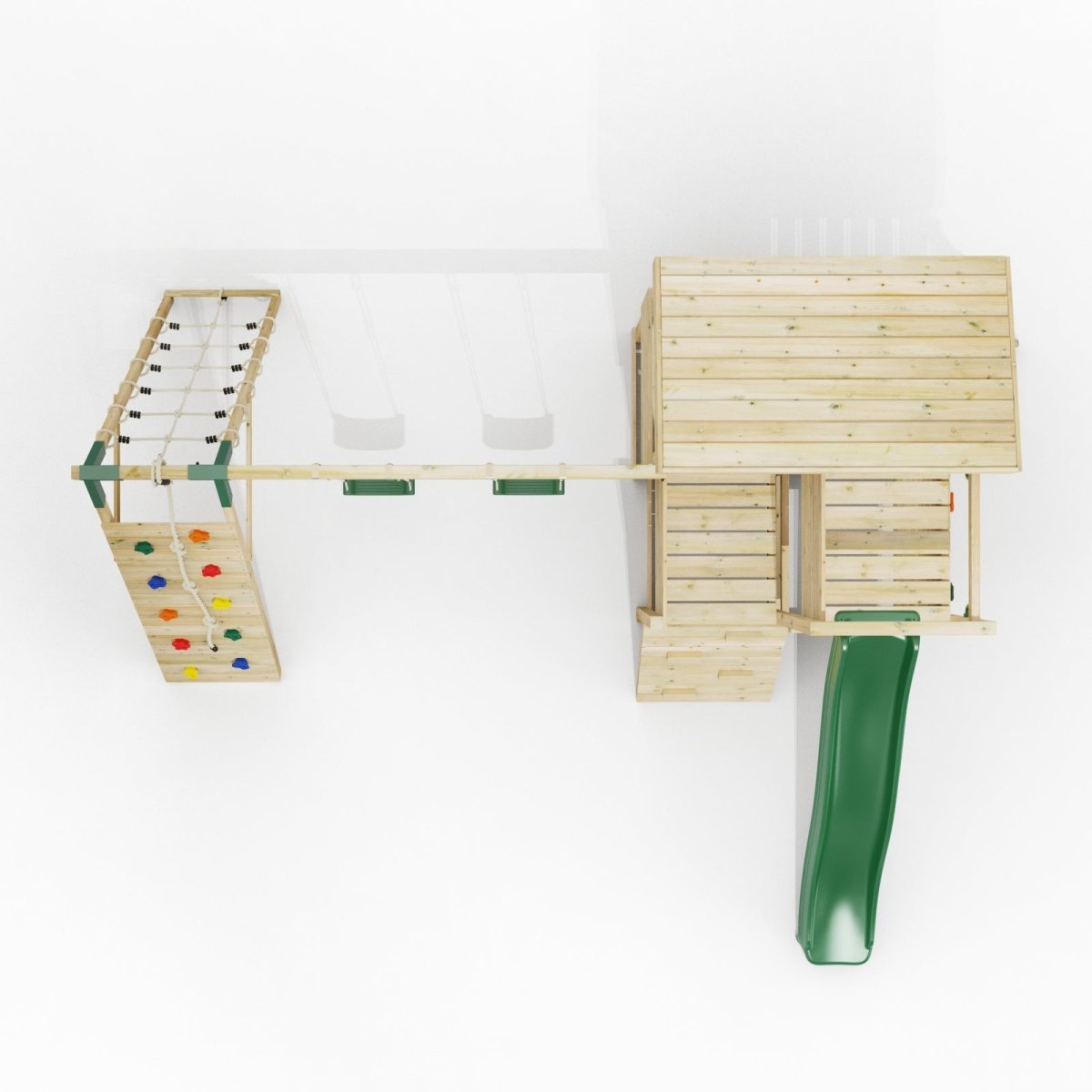 ClassicPlay Sentinel XL Lookout Tower with 3 Decks, Double Swing, Climbing Wall and Slide