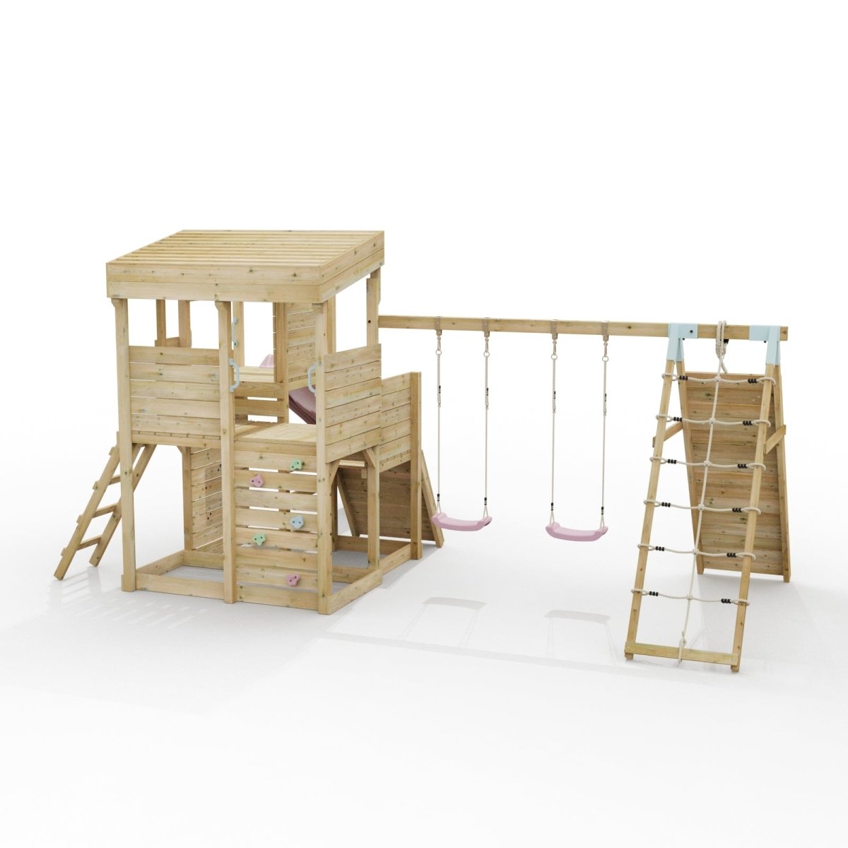 ClassicPlay Sentinel XL Lookout Tower with 3 Decks, Double Swing, Climbing Wall and Slide