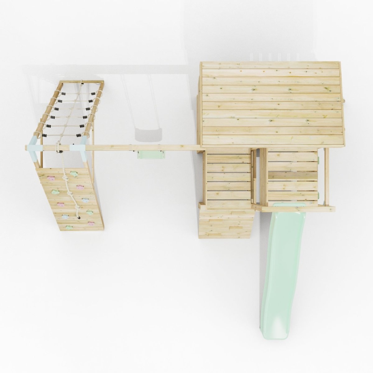 ClassicPlay Sentinel XL Lookout Tower with 3 Decks, Single Swing, Climbing Wall and Slide