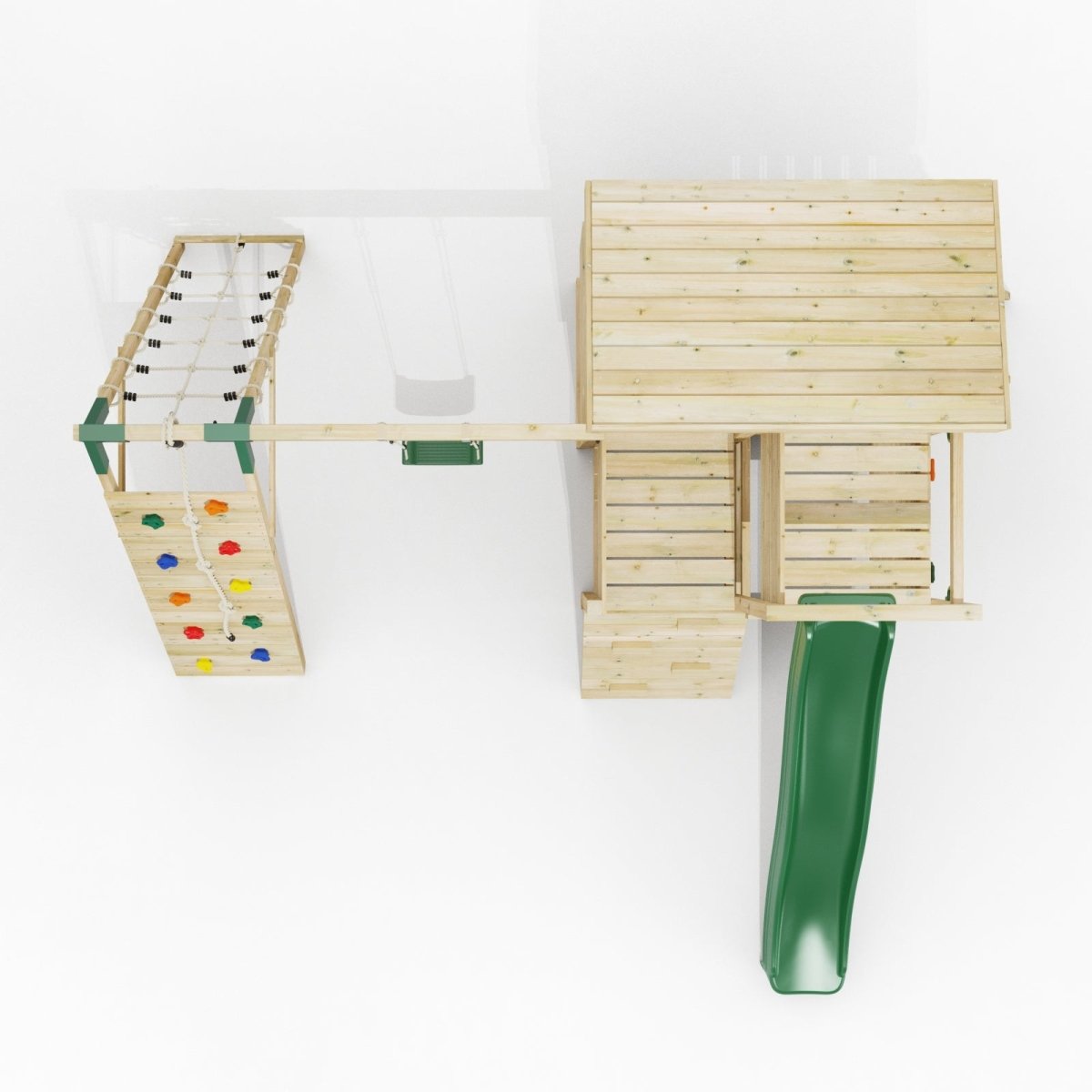 ClassicPlay Sentinel XL Lookout Tower with 3 Decks, Single Swing, Climbing Wall and Slide