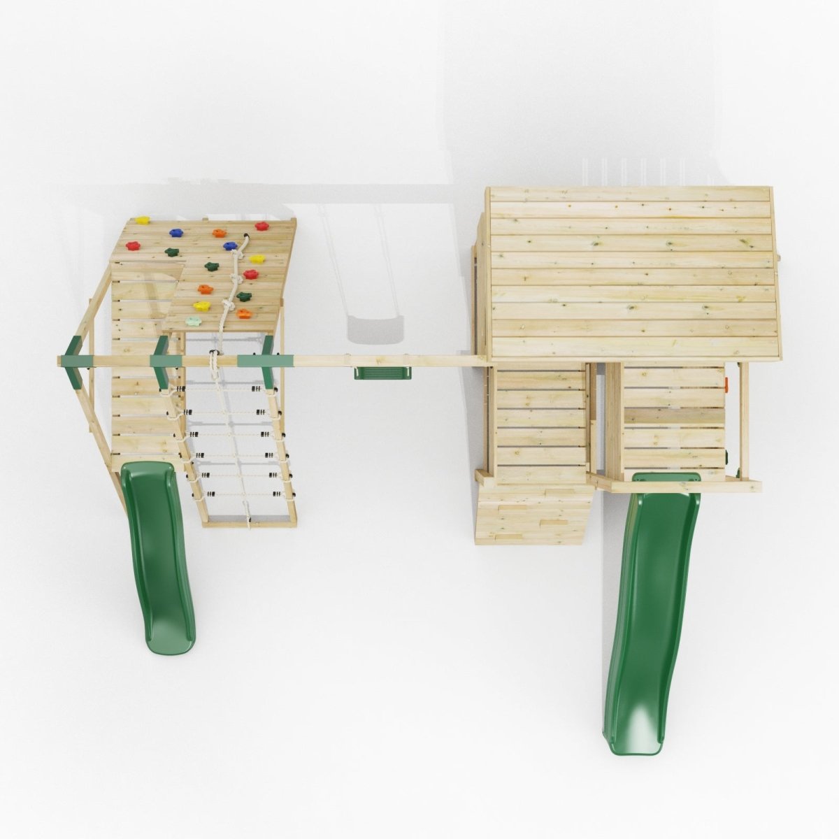 ClassicPlay Sentinel XL Lookout Tower with 3 Decks, Single Swing, Climbing Wall and Slides