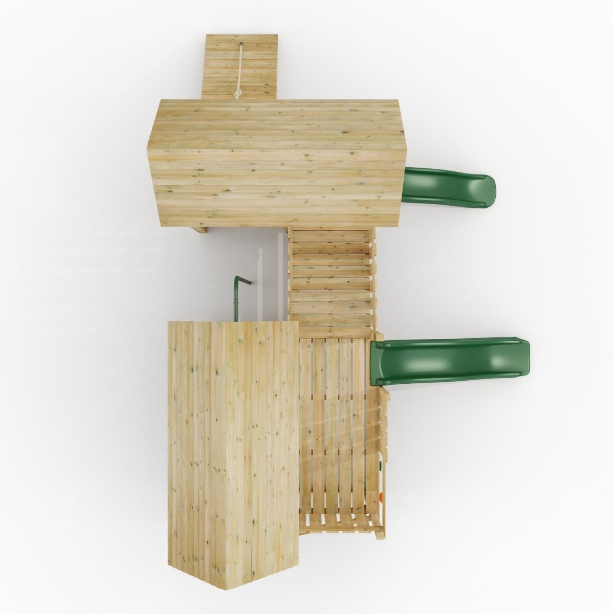 FarmPlay Hayloft and Mini Loft Climbing Frame with Bridge and Slides