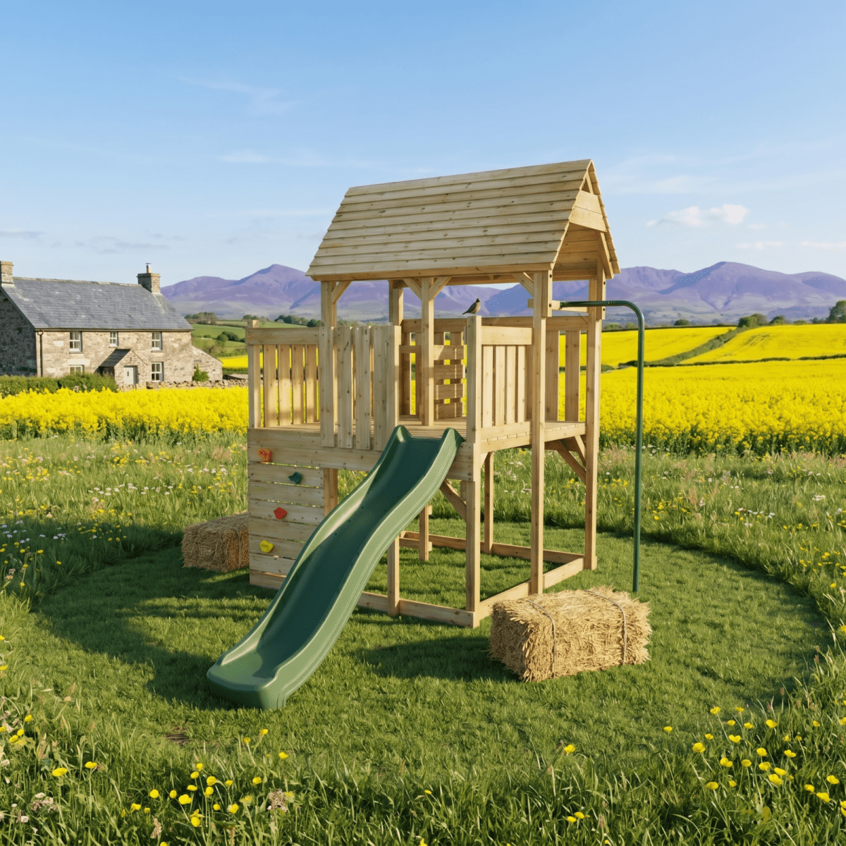 FarmPlay Hayloft Climbing Frame with Slide