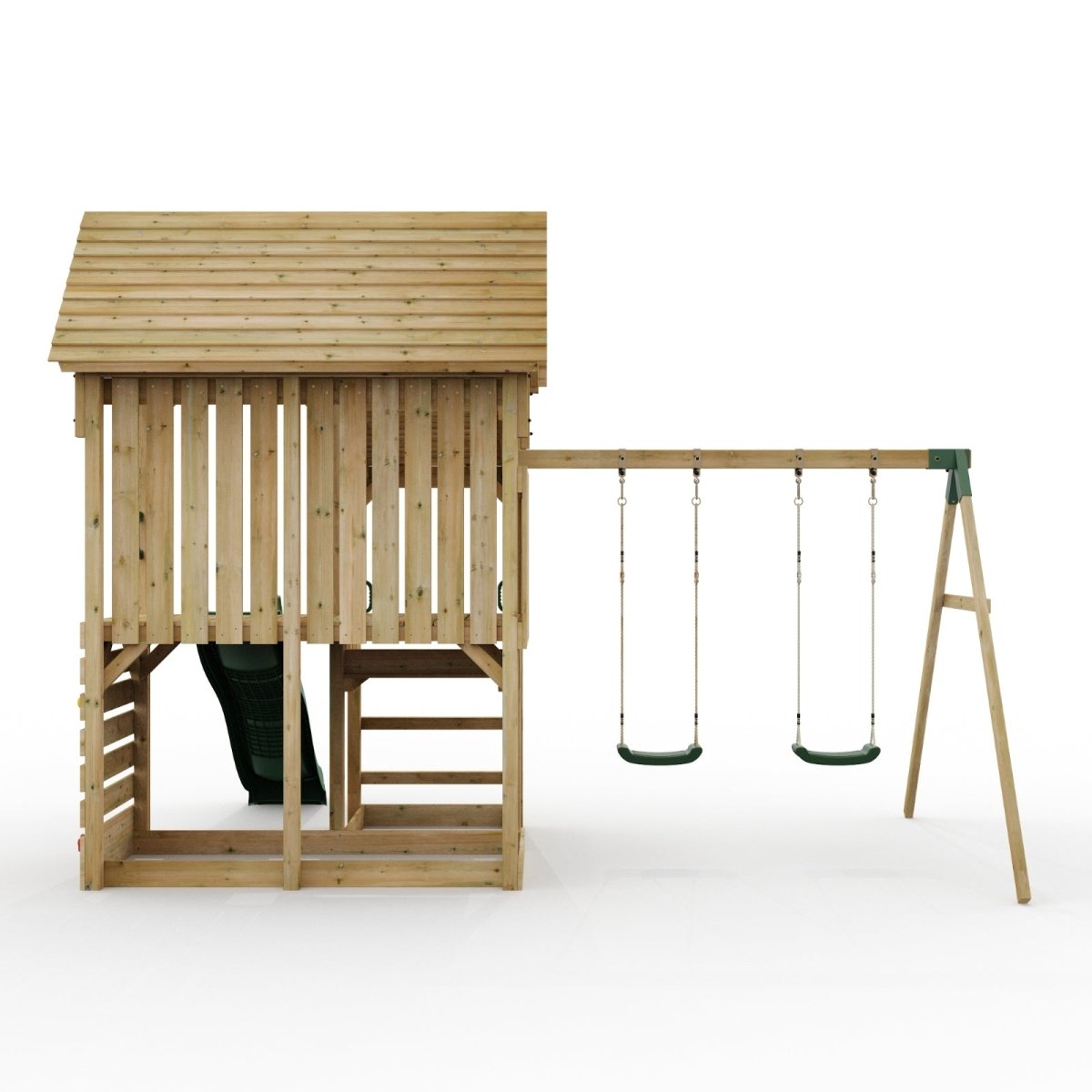 FarmPlay Stable Climbing Frame with Double Swing and Slide