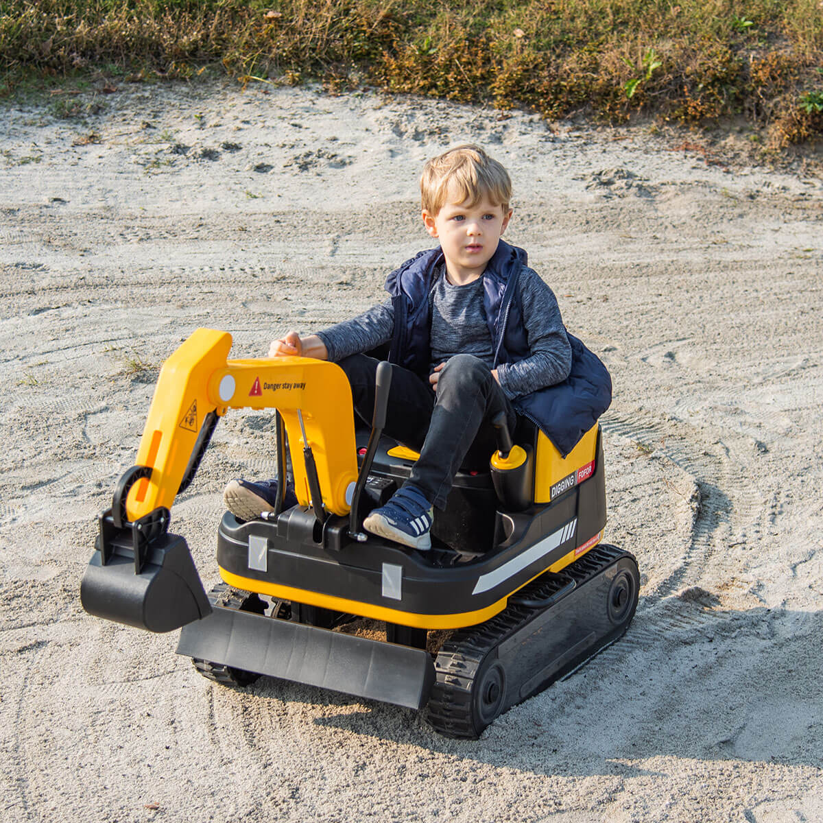 Outdoortoys Kids Electric Ride On Digger