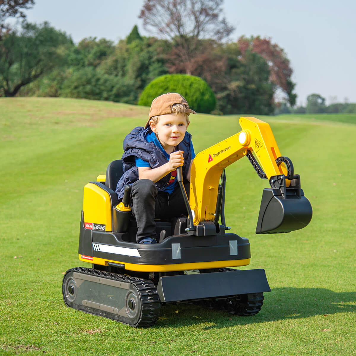 Outdoortoys Kids Electric Ride On Digger