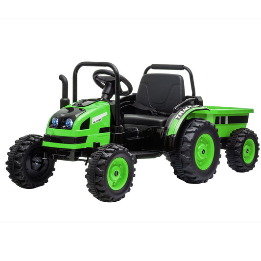 Outdoortoys Kids Electric Ride On Tractor with Tipper Trailer