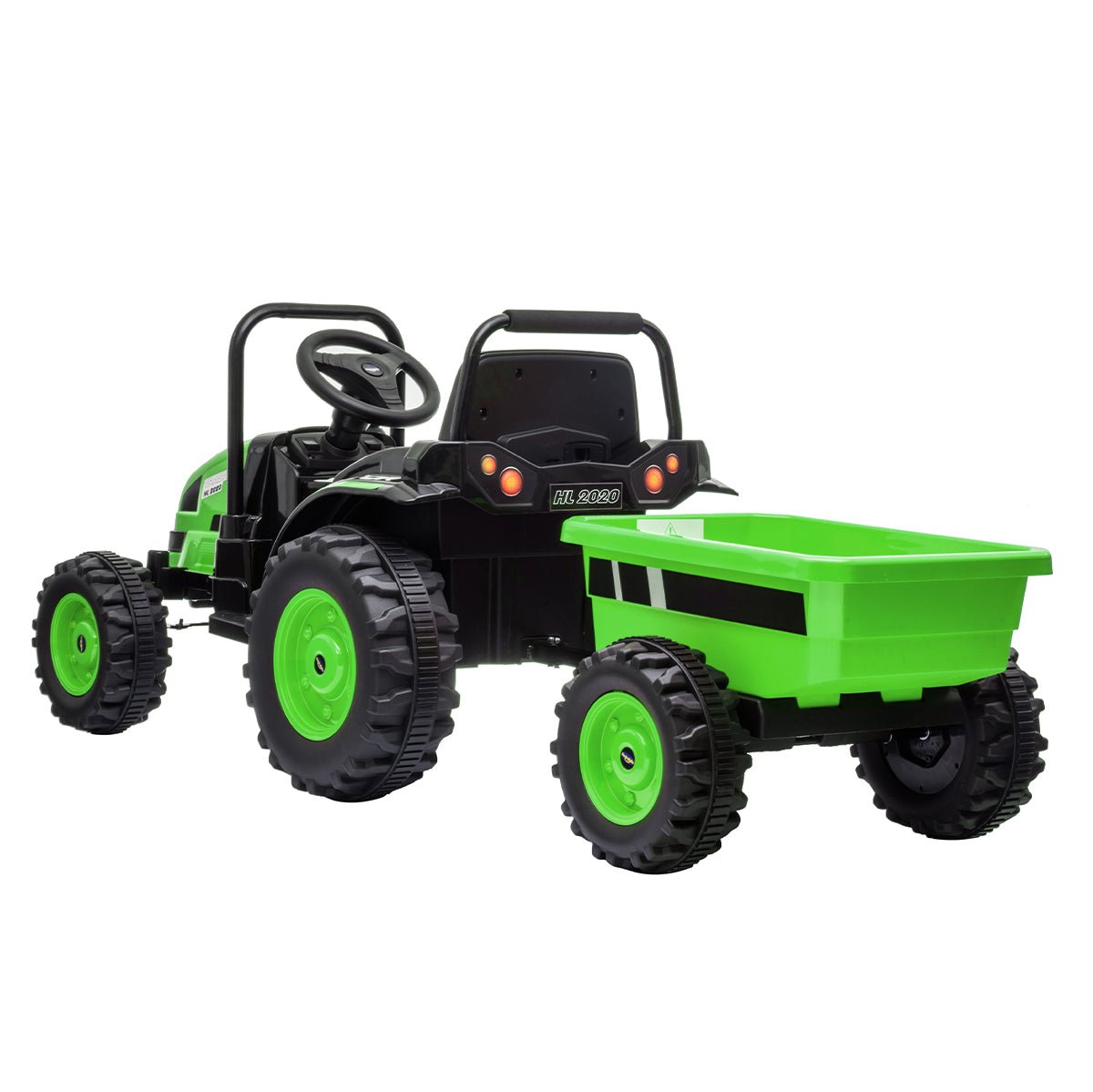 Outdoortoys Kids Electric Ride On Tractor with Tipper Trailer