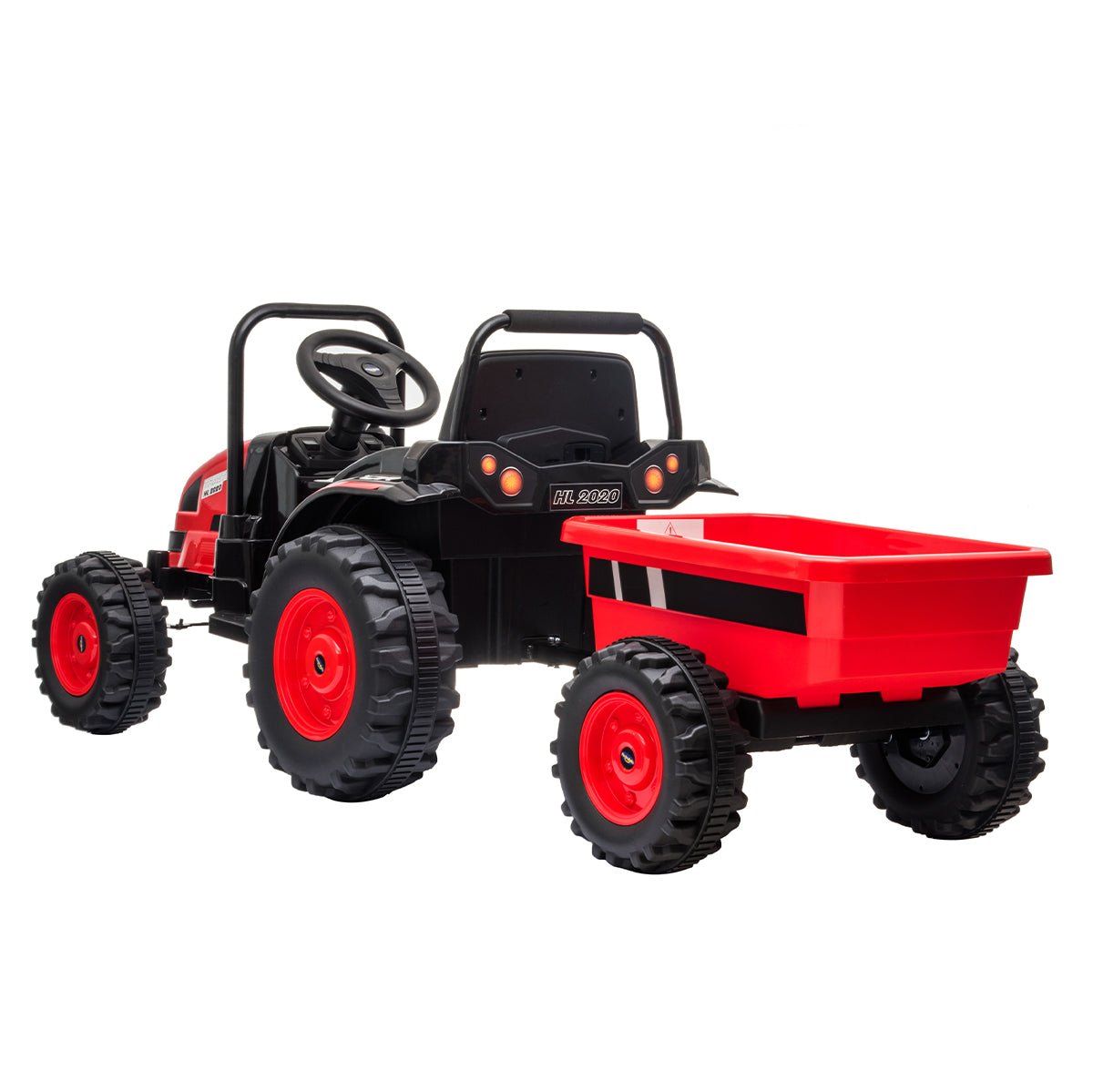 Outdoortoys Kids Electric Ride On Tractor with Tipper Trailer